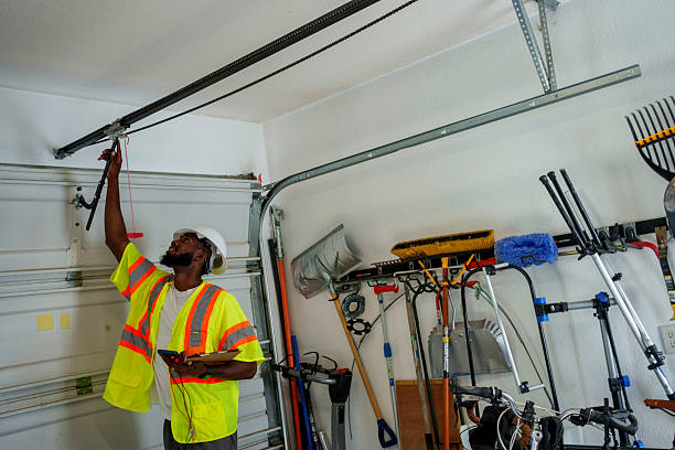 Professional Garage Door Installation technician working in Sandy Springs, GA